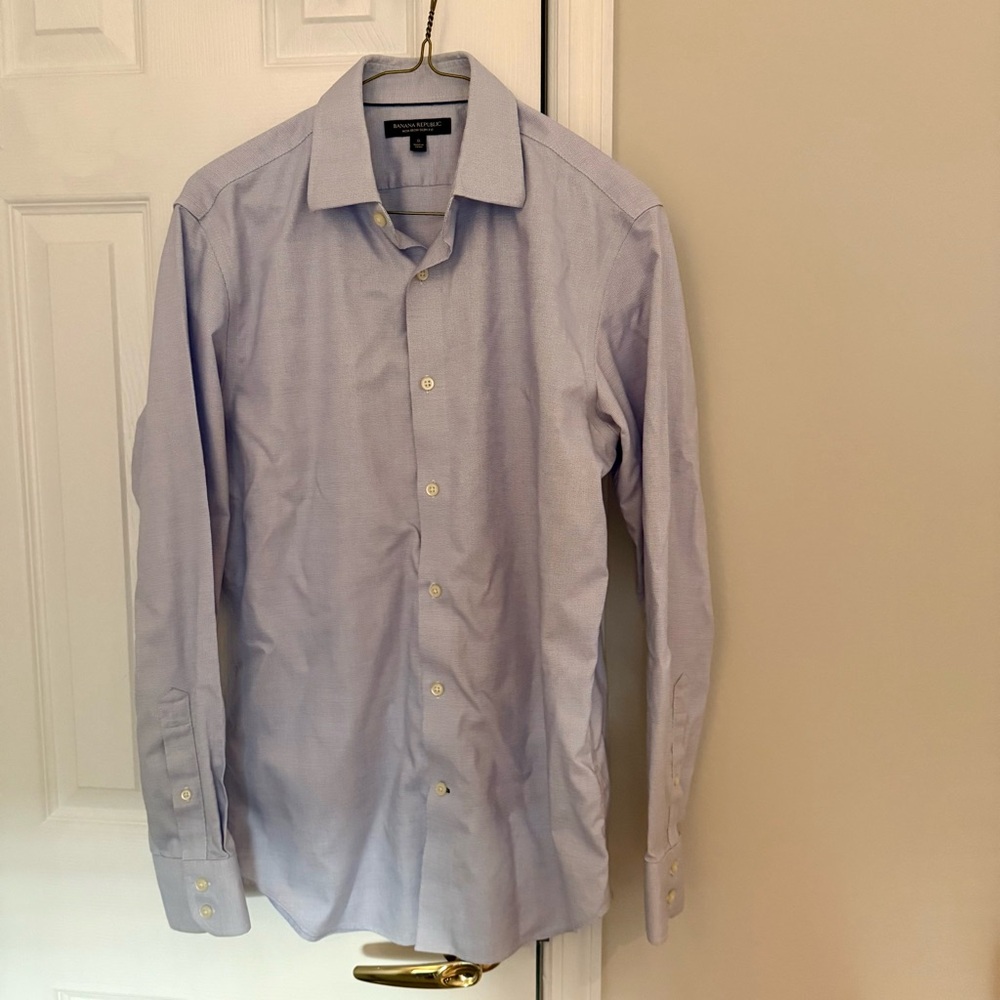 Banana Republic Sky Blue Slim Fit Dress Shirt